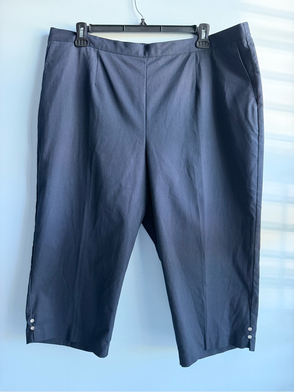 Alfred Dunner Women’s Navy Easy Wear Enriched Classic Fit Capri Pants Size 22W